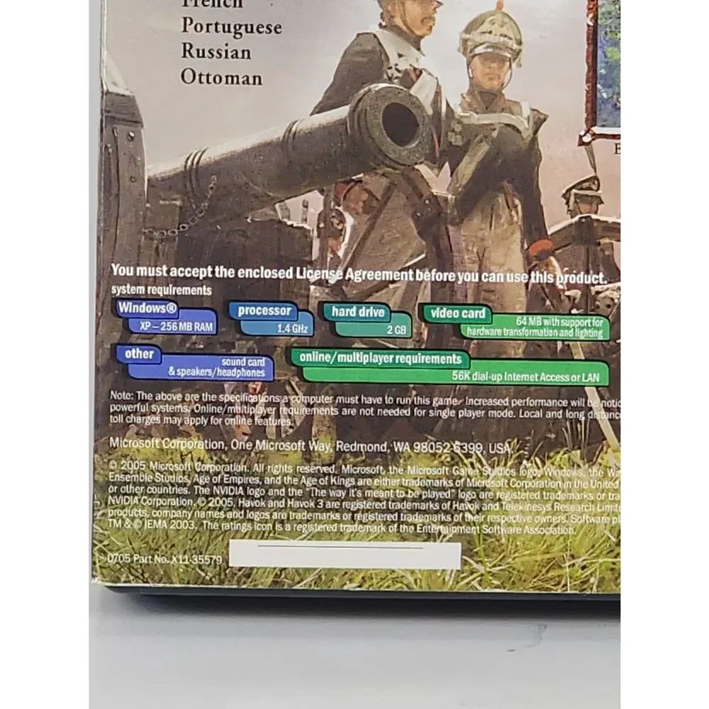 Microsoft PC AGE OF EMPIRES III Strategy 3 Disc Set w/ Play Code Video Game